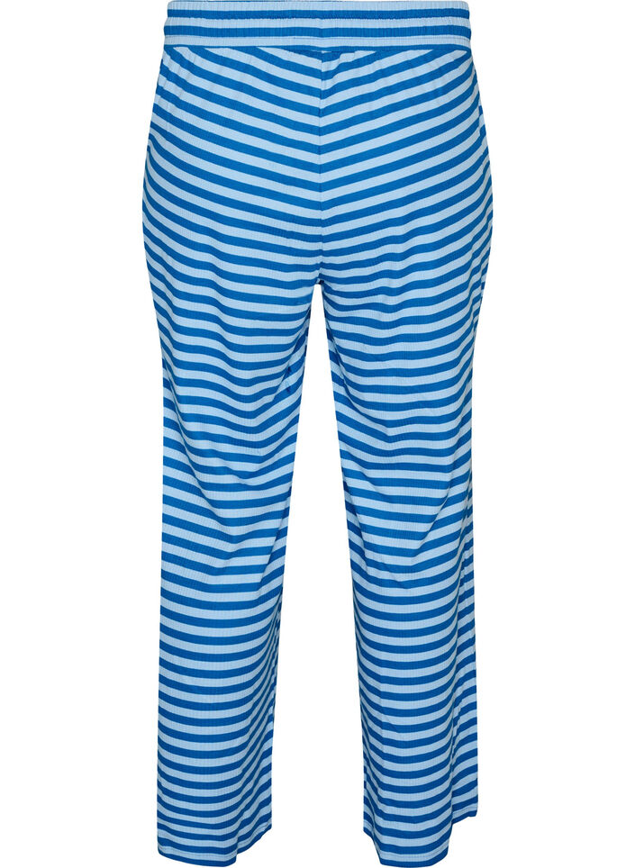 Randiga pyjamasbyxor med h&ouml;g midja och vida ben, 2387, Packshot image number 1