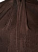 Blus i satinlook med ballongform, Brun, Packshot image number 2
