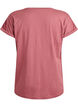 Kort&auml;rmad t-shirt i bomullsblandning, Rosa, Packshot image number 1