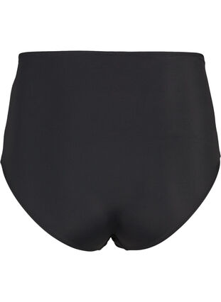 Högmidjad bikiniunderdel med spänne, Black, Packshot image number 1