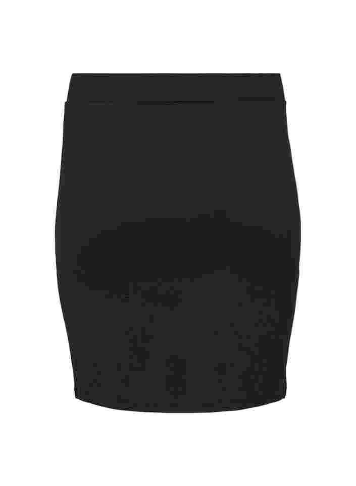 Kroppsnära kjol med snörning, Black, Packshot image number 1