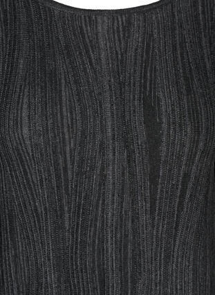 Stickad klänning med långa ärmar, Dark Grey Melange, Packshot image number 2