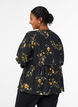 L&aring;ng&auml;rmad blus med blomm&ouml;nster, Svart, Model image number 2