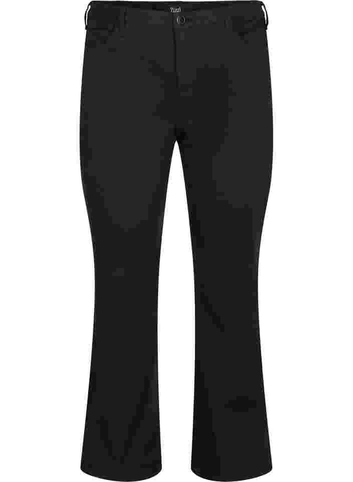 Ellen jeans med bootcut och hög midja, Black, Packshot image number 0