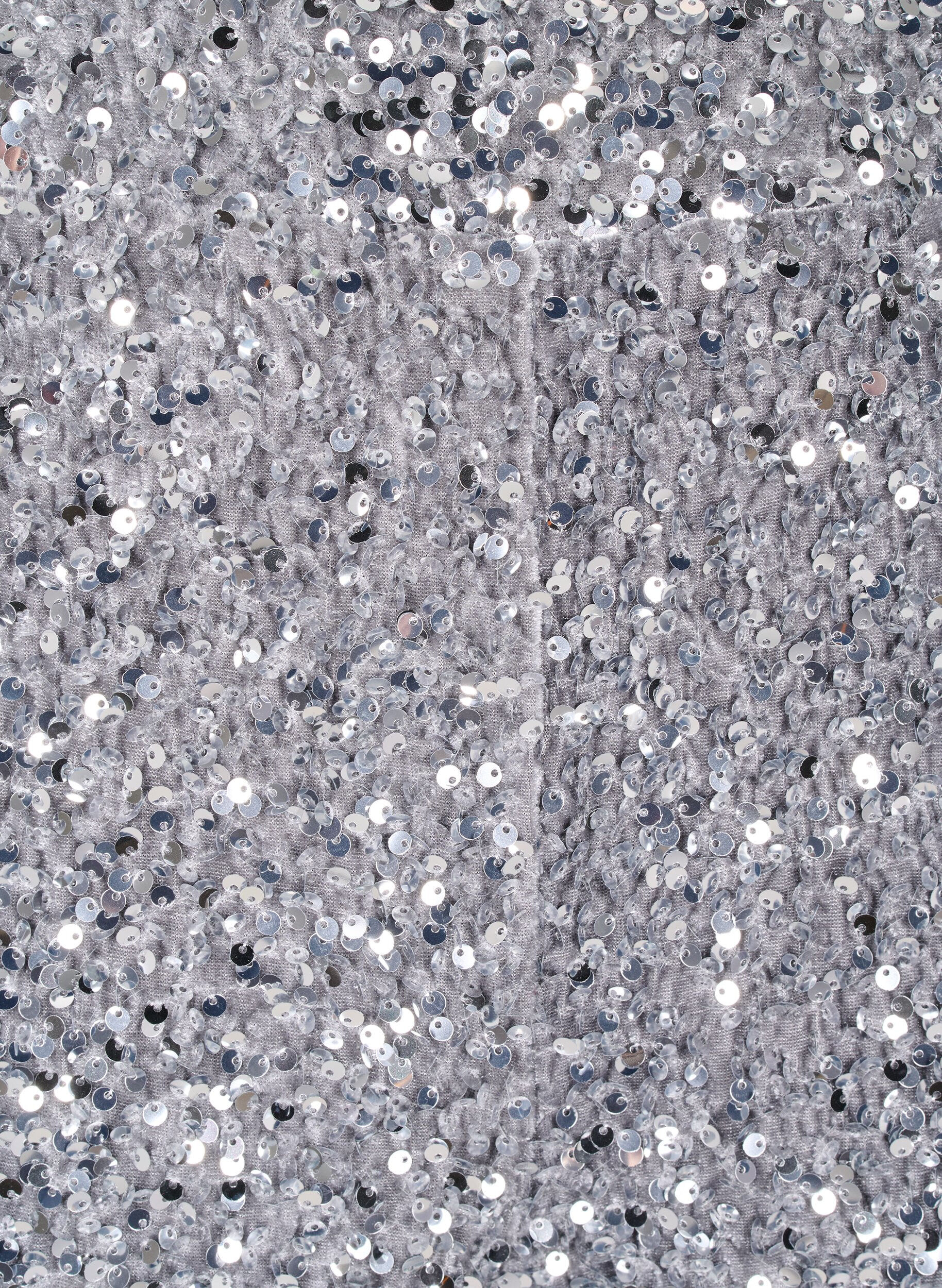 Zizzi L&ouml;s paljettbyxa med h&ouml;g midja, Silver, Packshot image number 2