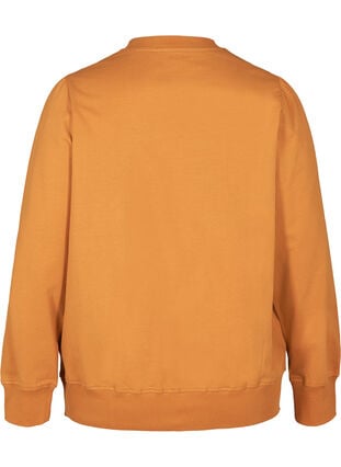 Sweatshirt i bomull med rund halsringning, Thai Curry, Packshot image number 1