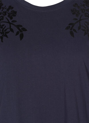 T-shirt i ekologisk bomull med mönster , Night Sky, Packshot image number 2
