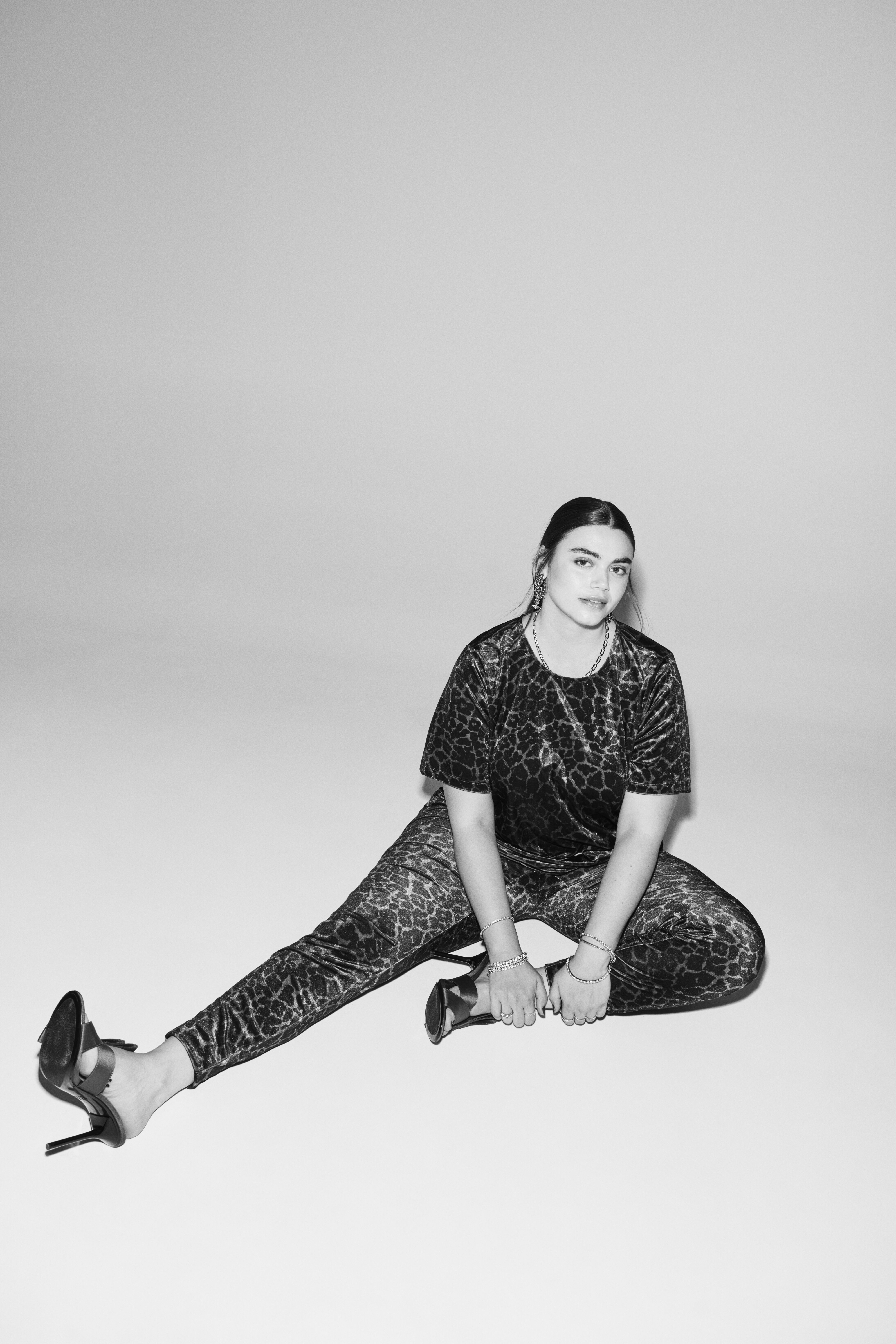 Zizzi Brunt leopardm&ouml;nstrat velourset , , Model