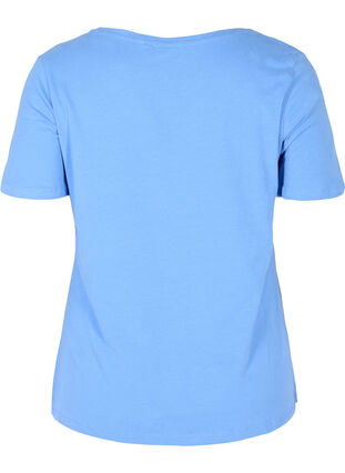 Enfärgad t-shirt i bomull, Ultramarine, Packshot image number 1