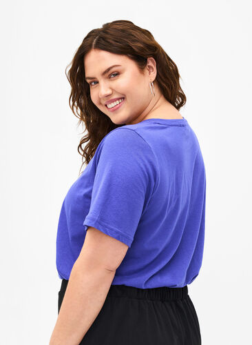 FLASH - T-shirt med v-ringning, Royal Blue, Model image number 1