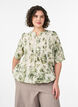 Blus med tryck och halvkorta &auml;rmar, Gr&ouml;n, Model image number 0