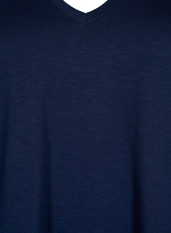 V-ringad bas t-shirt med korta &auml;rmar, Bl&aring;, Packshot image number 2