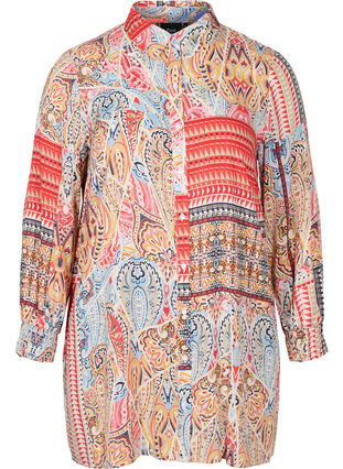 Viskosskjorta med paisleymönster, Multi Paisley AOP, Packshot image number 0
