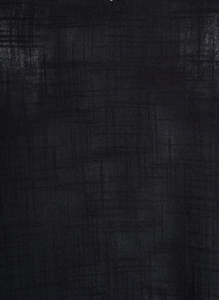 L&ouml;s blus med cap-&auml;rmar, Svart, Packshot image number 2