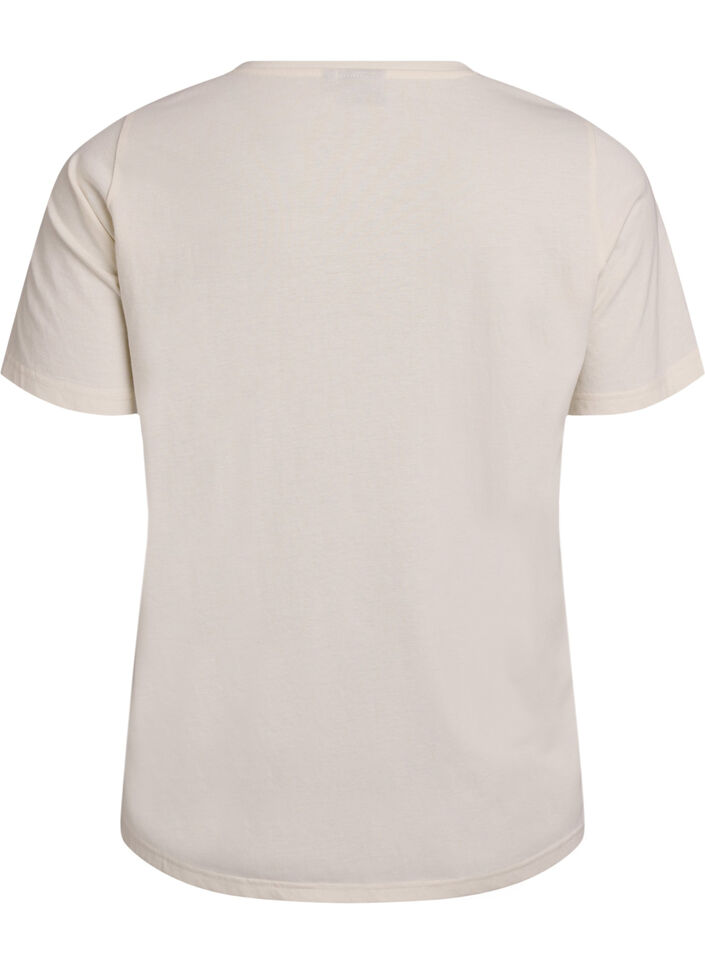 T-shirt med tryck, Vit, Packshot image number 1
