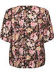 Blus i viskos med v-ringning, Rosa, Packshot image number 1