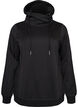 Sweatshirt med h&ouml;g krage och fickor, Svart, Packshot image number 0