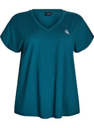 Tr&auml;nings t-shirt med v-ringning och l&ouml;s passform, Gr&ouml;n