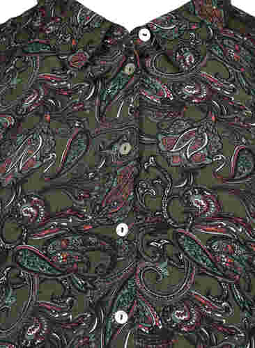 Skjortklänning i viskos med paisleymönster, Green Paisley AOP, Packshot image number 2