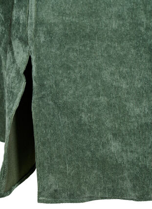 Klänning i sammet med 3/4-ärm och knappar	, Deep Forest, Packshot image number 3