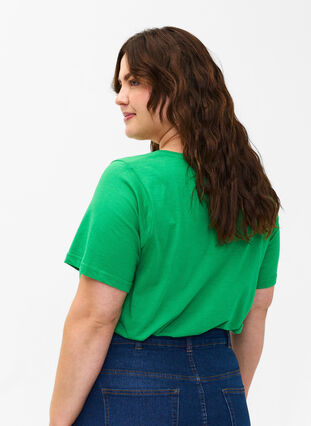 FLASH - T-shirt med v-ringning, Kelly Green, Model image number 1