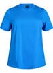 Enkel t-shirt i bomull med rund halsringning, Bl&aring;, Packshot image number 0