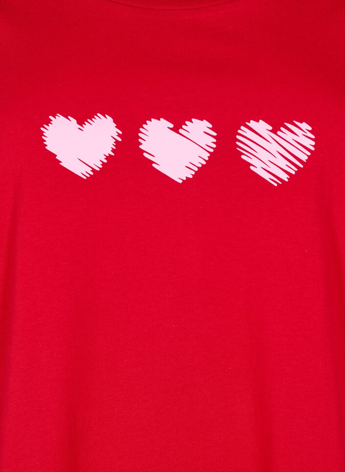 T-shirt i bomull med motiv, Salsa w. Hearts, Packshot image number 2