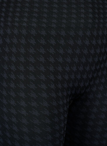 Hundtandsmönstrade leggings utan sömmar, Black w. Dark Grey, Packshot image number 2