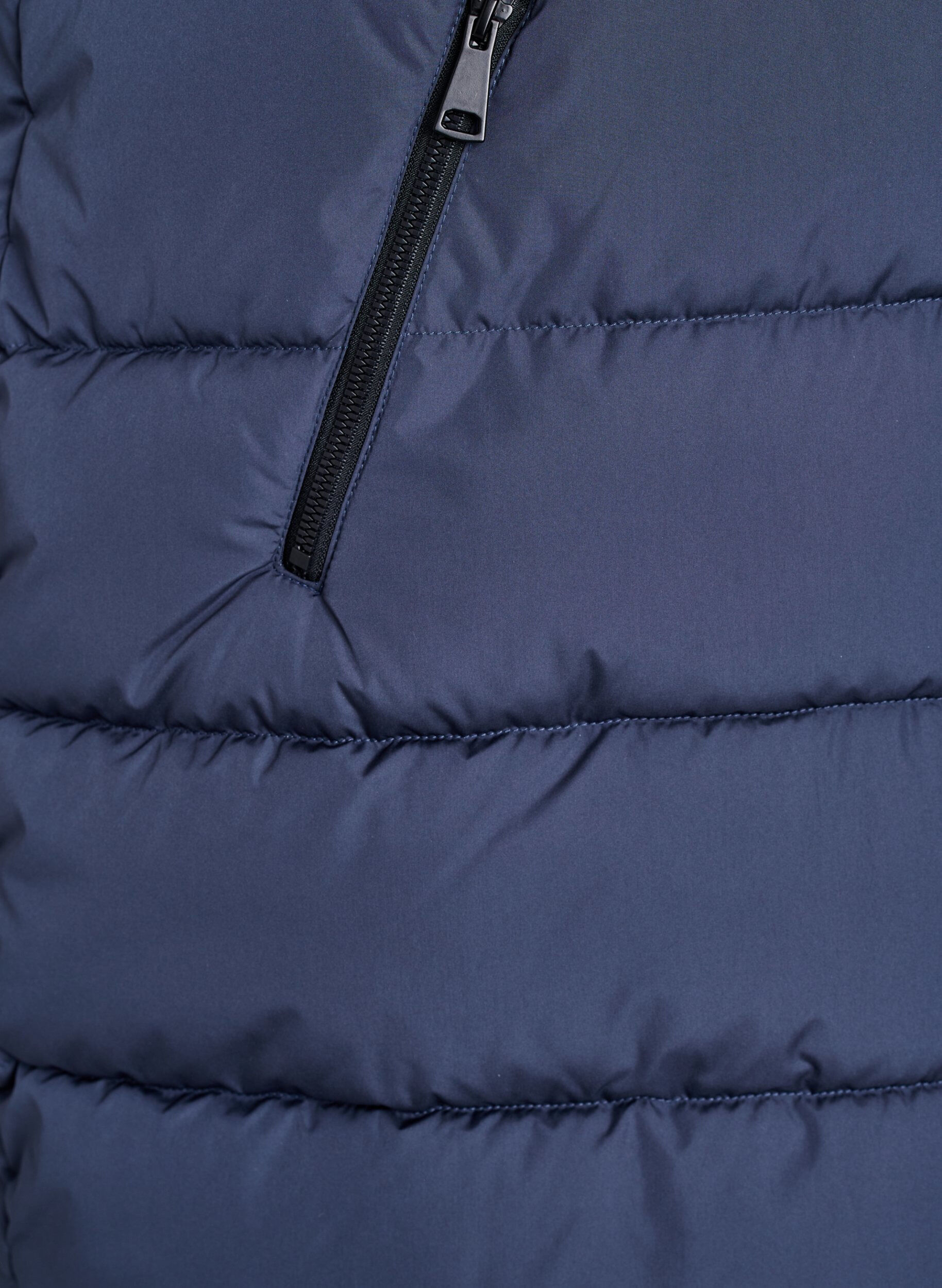 ZizziL&aring;ng v&auml;st med huva och fickor, Bl&aring;, Packshot image number 3