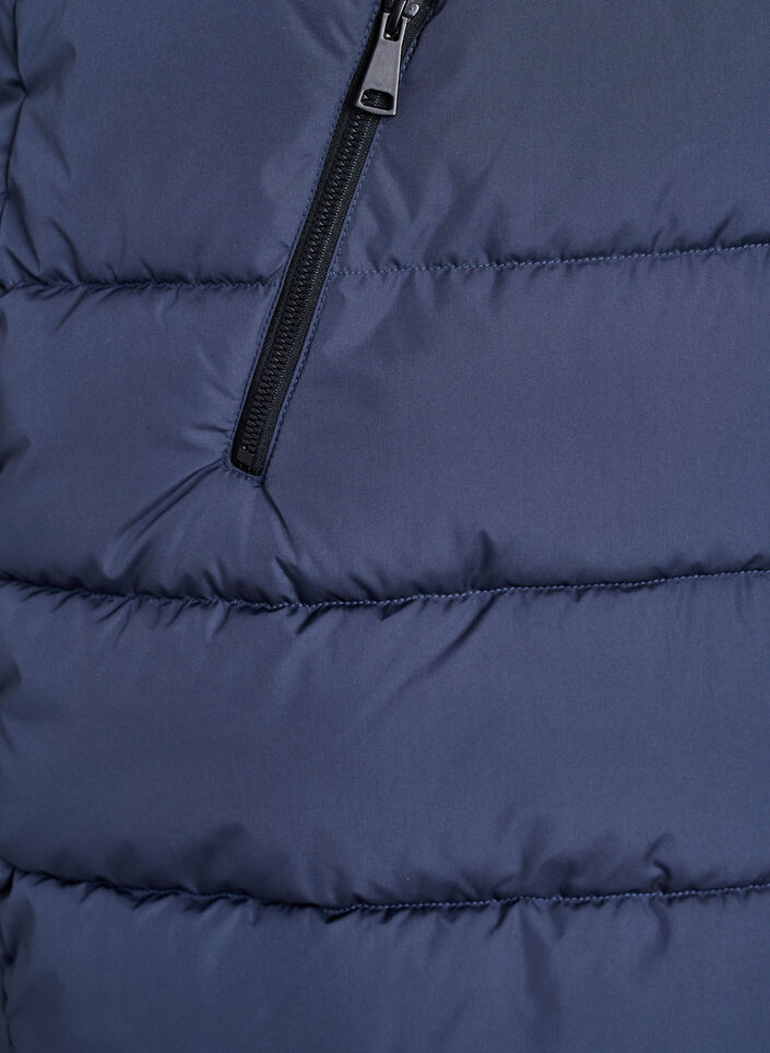L&aring;ng v&auml;st med huva och fickor, Bl&aring;, Packshot image number 3