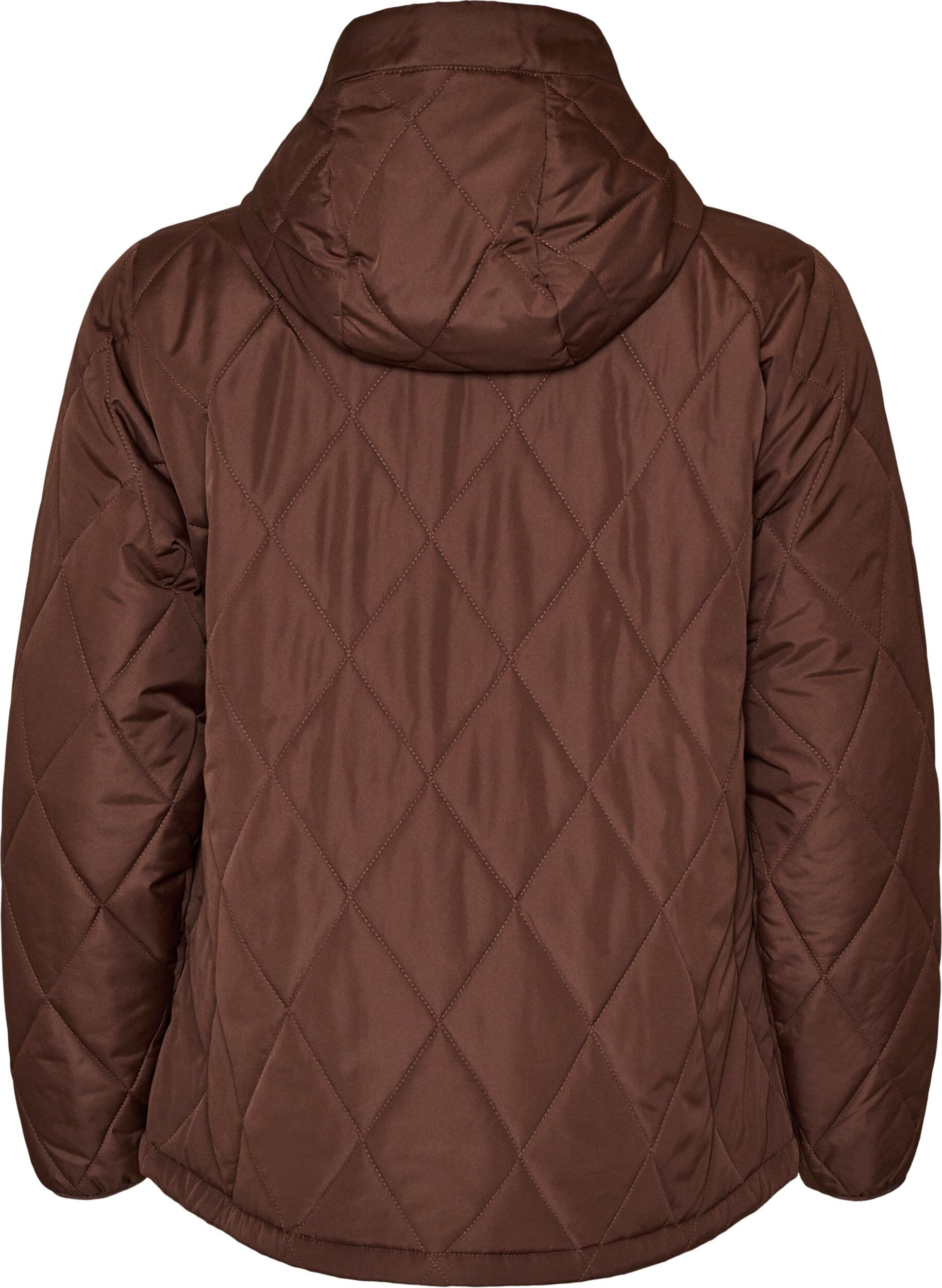 ZizziL&auml;tt vadderad jacka med diamantquilt, Brun, Packshot image number 1
