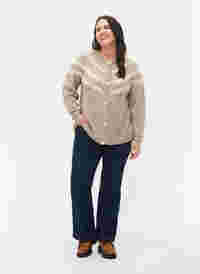 Ellen bootcut jeans med hög midja, Unwashed, Model