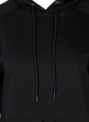 Sweatklänning med luva, Black, Packshot image number 2