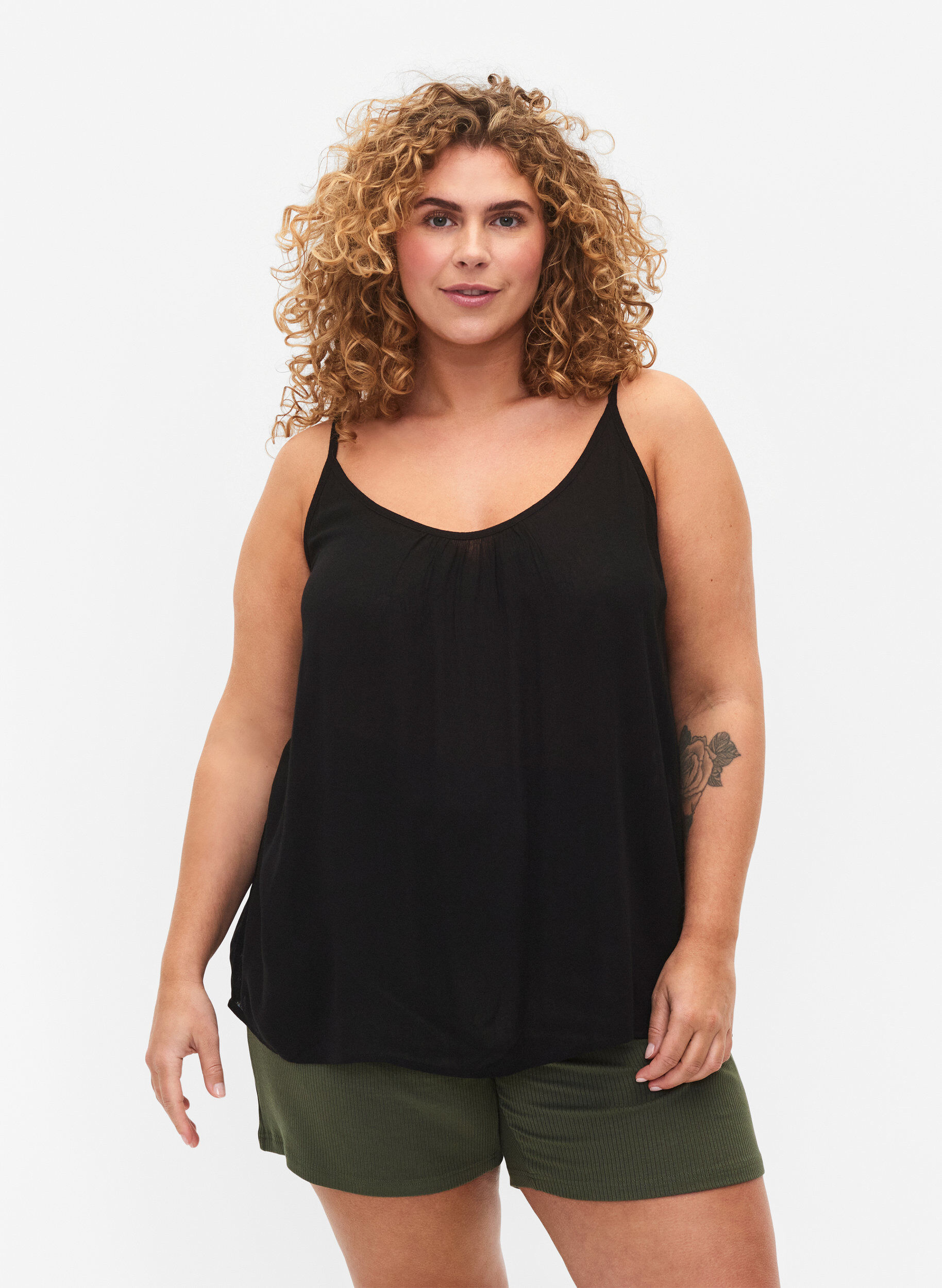 Linne i viskos, Svart, Model