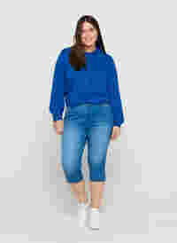Slim fit Emily capri-jeans, Light blue denim, Model
