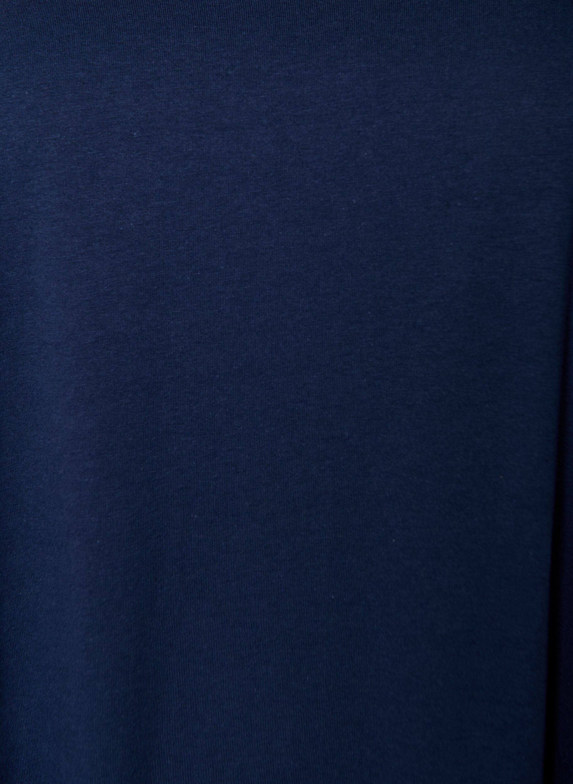 Zizzi &Auml;rml&ouml;s a-linjeformad kl&auml;nning, Bl&aring;, Packshot image number 2