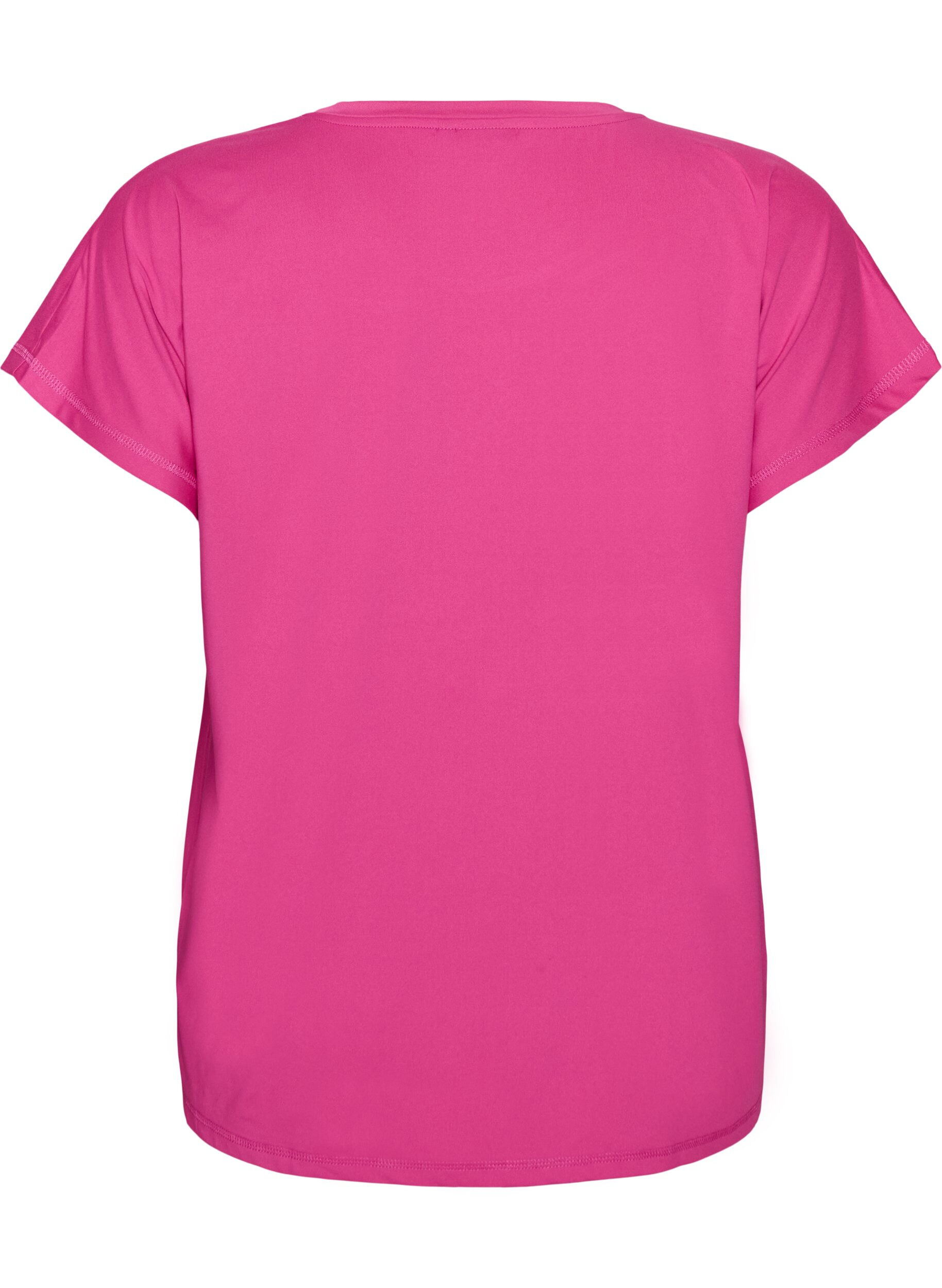 ZizziEnf&auml;rgad tr&auml;nings-T-shirt, Rosa, Packshot image number 1