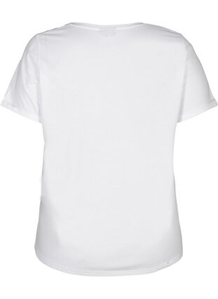 T-shirt med tryck, Bright White, Packshot image number 1