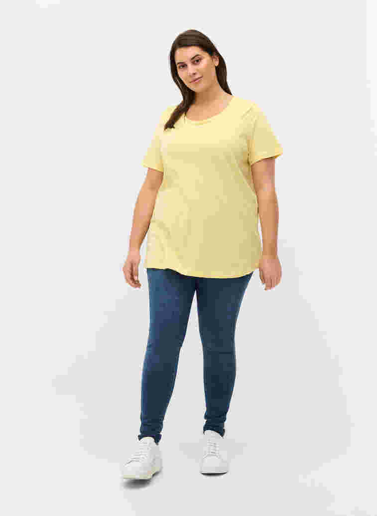 T-shirt i bomull med tryck, Pale Banana Shine, Model image number 3
