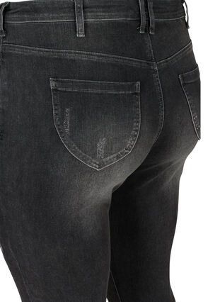 Super slim Amy Jeans med slits, Grey Denim, Packshot image number 3