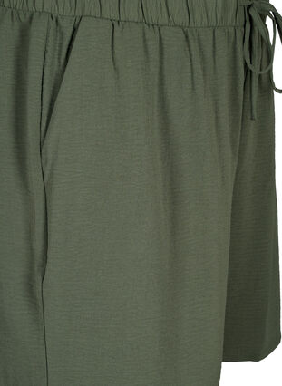 Shorts med fickor och resår i midjan, Thyme, Packshot image number 2