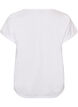 T-shirt i bomull med virkad detalj, Vit, Packshot image number 1