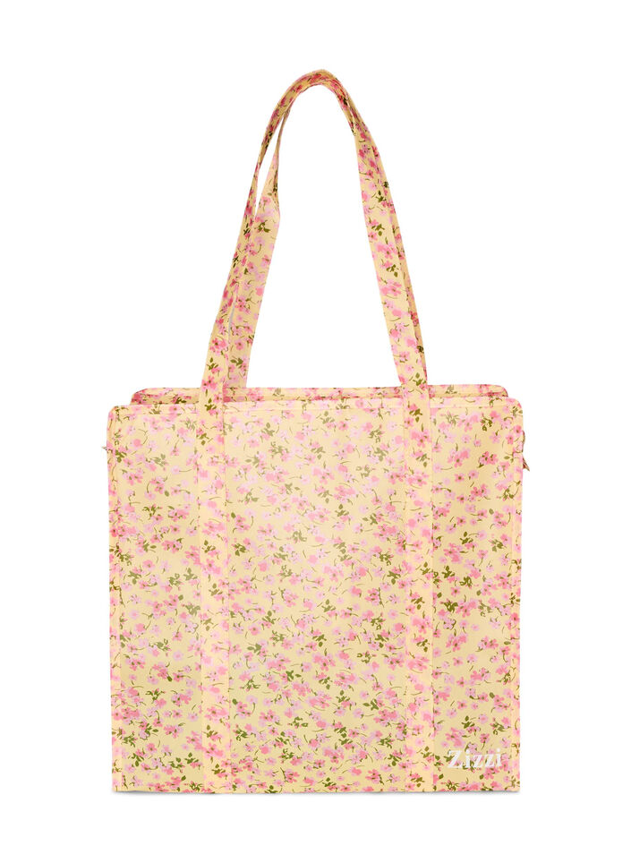 Shoppingv&auml;ska med dragkedja, Gul, Packshot image number 1