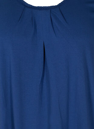 Kortärmad klänning i bomull, Twilight Blue, Packshot image number 2