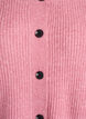 Ribbstickad kofta med knappar, Rosa, Packshot image number 2