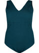 Baddräkt med crepe-struktur och omlott-effekt, Dark Sea, Packshot image number 0