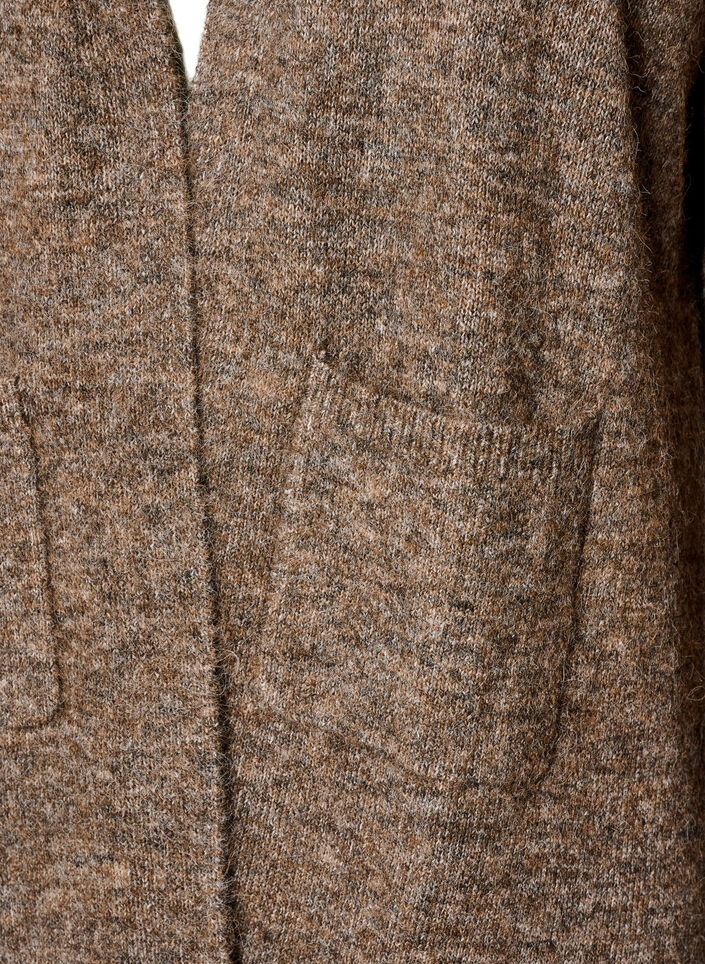 L&aring;ng kofta med fickor, Brun, Packshot image number 2