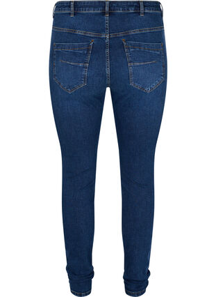 Super slim Amy jeans med hög midja, Blue denim, Packshot image number 1