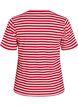 Randig t-shirt med ribbad struktur, R&ouml;d, Packshot image number 1