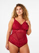 Body i spets med mesh, Rhythmic Red, Model image number 0